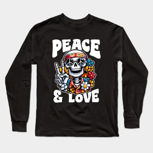 Peace & Love Skeleton Long Sleeve T-Shirt